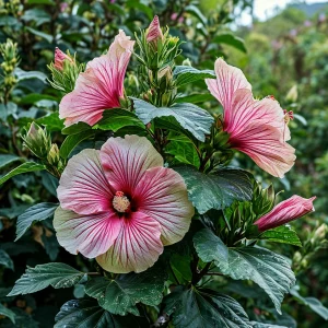 Гибискус Иден Бьюти купить по цене от 460р. в интернет-магазине «Посадика» с доставкой почтой в в Апатитые и по всей России – [изображение №1].